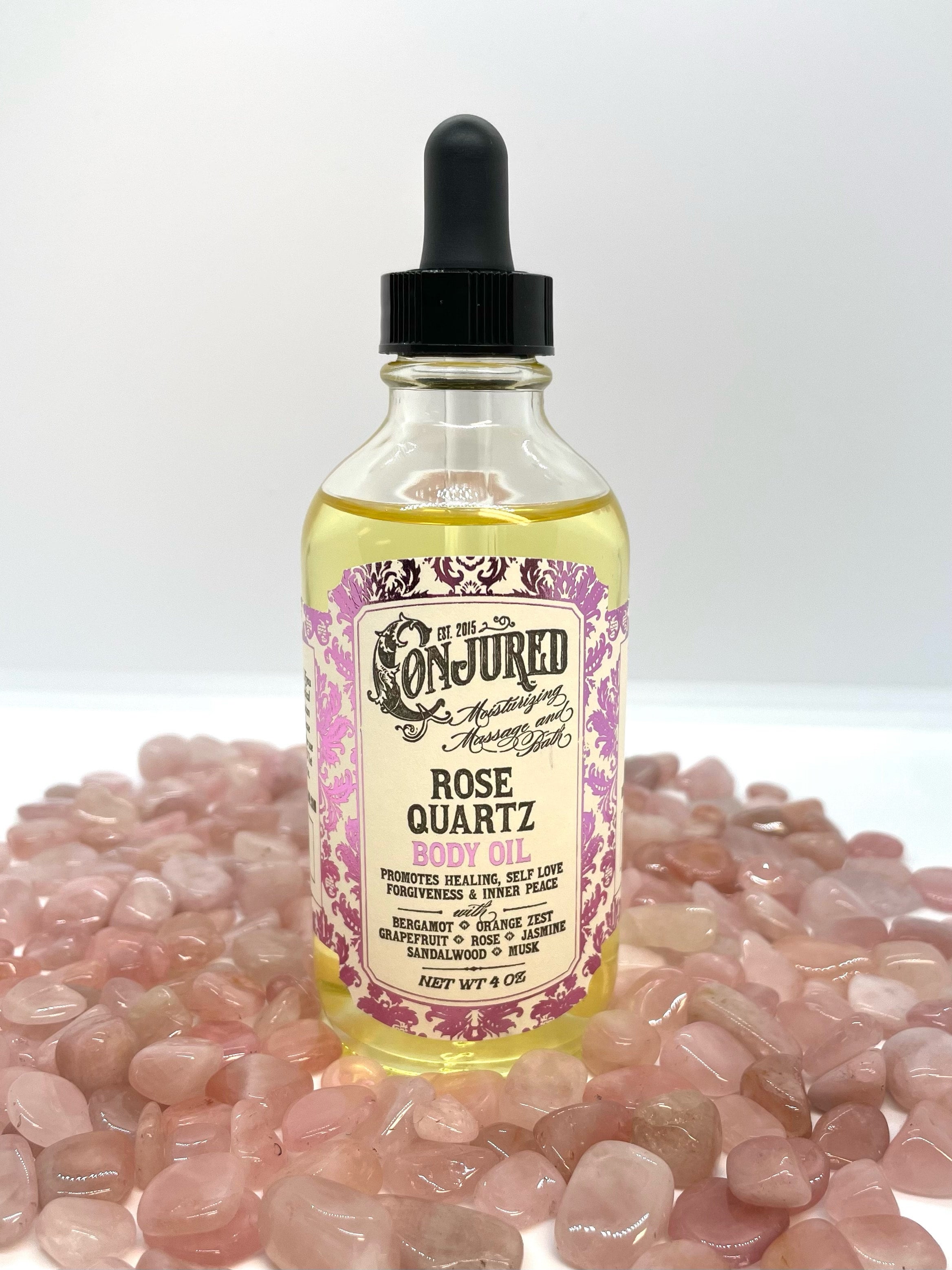 Rose Quartz Body Oil  Conjured Soap Company LLC